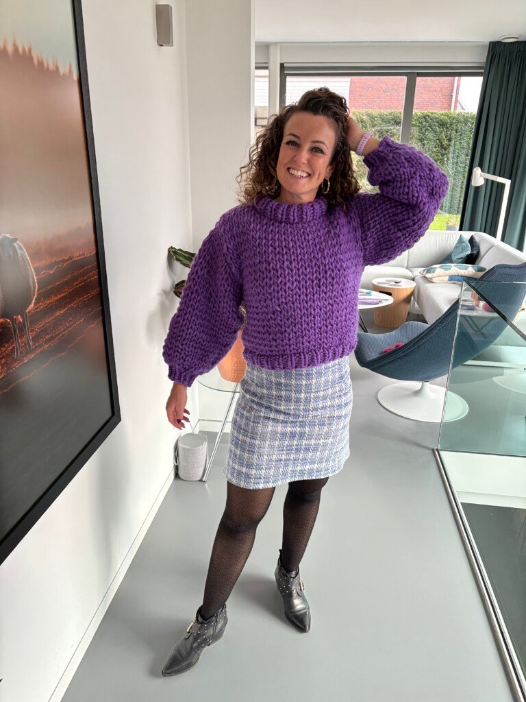 Lana grossa confetti sweater purple